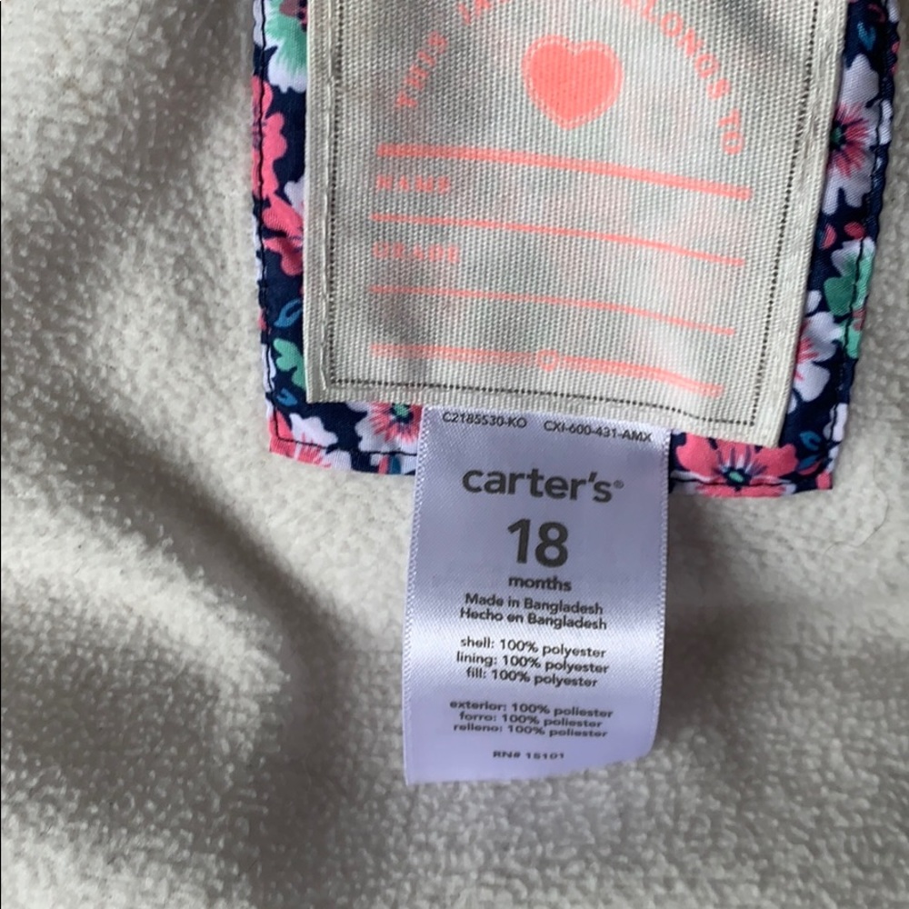Carter’s winter jacket - Picture 4 of 5